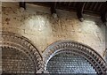 NZ2742 : Durham Cathedral - Galilee Chapel - Arches and frescos by Rob Farrow