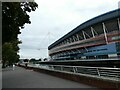 View of Principality Stadium across River Taff