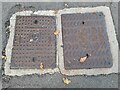 Manhole covers on Market Place, Hampstead Garden Suburb