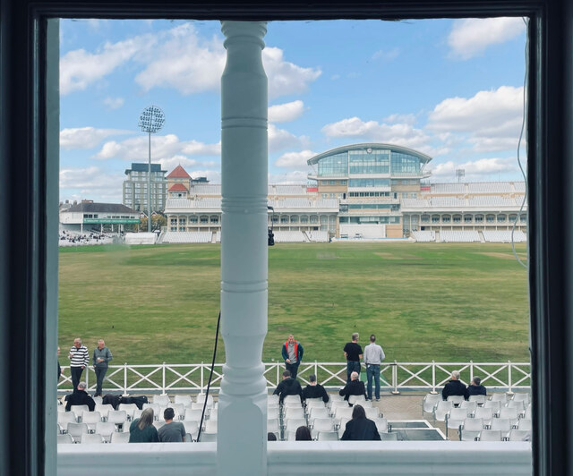 Radcliffe Road Stand, Trent Bridge cricket ground, Nottingham, seen from the Pavilion