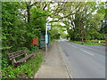 Bus stop and shelter on Main Road, Dibden