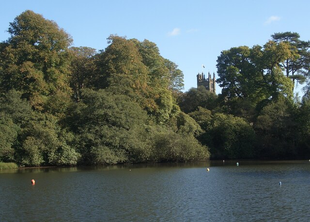 Lake and trees in the west of Margam Country Park