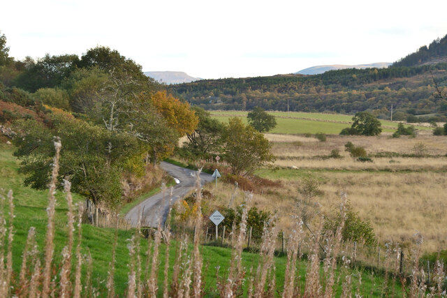 The A837 in Strath Oykel, near Linsidemore, Sutherland