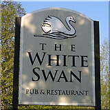SU4415 : Sign for the White Swan by JThomas