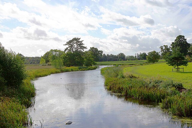 Croome River running south, Croome Park, Worcs