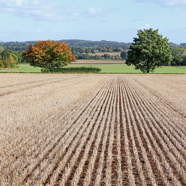 Shropshire Stubble Field South Of © Roger Kidd Geograph Britain