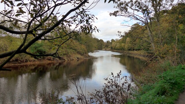 The River Coquet at Warkworth, still tidal at this point