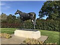 TF6928 : Bronze statue of the racehorse Estimate in the gardens of Sandringham House by Richard Humphrey