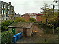 Sheds behind the tenements