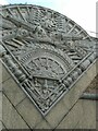 Relief sculpture, wall between road and railway, Pontypridd