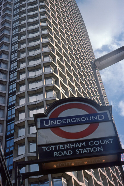 Underground sign for Tottenham Court Road Station
