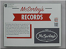 H4572 : Information board, McSorley's Records, Omagh by Kenneth  Allen