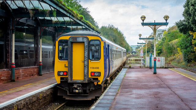 Departing Ulverston Station (156486) for Barrow
