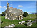 The Church of St Colman and part of its burial ground, Llangolman