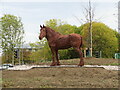 Horse sculpture on the A420 roundabout near South Marston