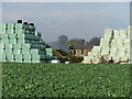 Bale stacks at Kelfield Grange farm