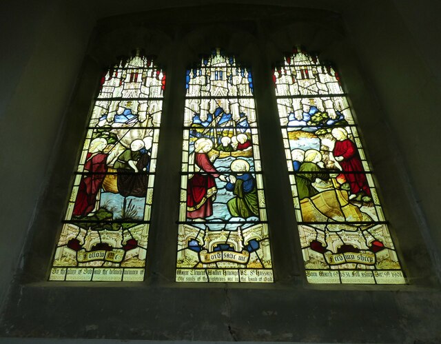 St. Swithin, Compton Bassett: stained glass window (iii)