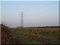 Stubble field and pylon