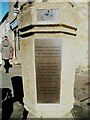 Plaque on the Tour de France commemorative pillar, Masham