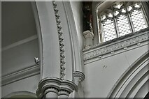 TF8709 : Necton, All Saints Church: Chancel arch detail by Michael Garlick