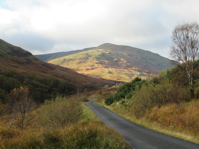 The Glen Douglas road and Doune Hill
