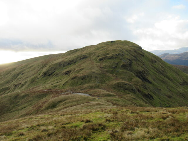 View towards top of Doune Hill across Bealach an Duin