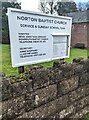 SO4420 : Norton Baptist Church information board, Monmouthshire by Jaggery