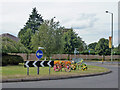 Bicycles on roundabout, A309 Hampton Court Way