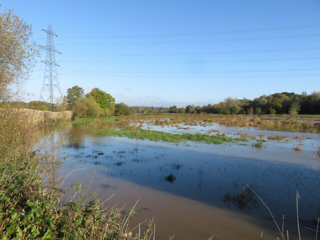 Flooded land near Isfield