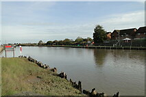 TG5208 : The site of the former railway bridge over the River Bure by Adrian S Pye