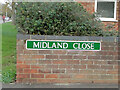 Midland Close Street sign