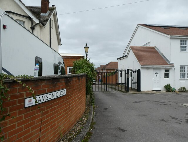 Looking from Church Lane East into Samson Close