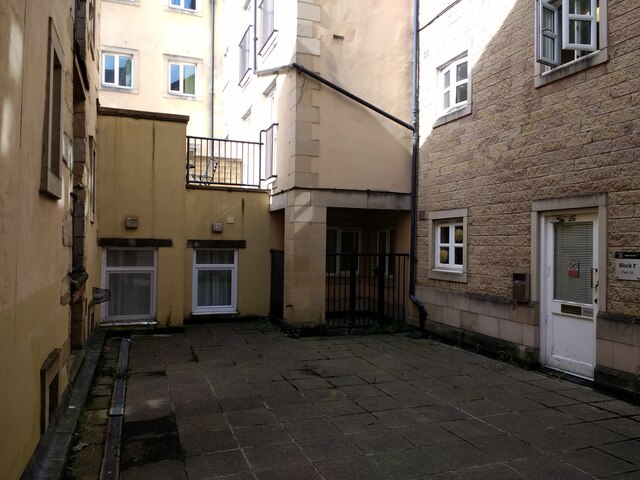 Rear courtyard of Cable Street apartments