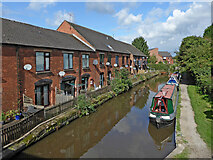 SK0418 : Trent and Mersey Canal in Rugeley, Staffordshire by Roger  D Kidd