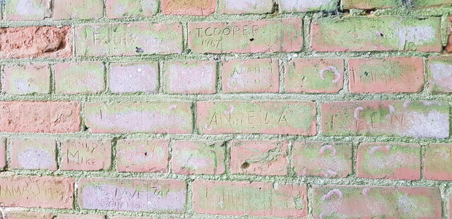 Tags Carved into Bridge Brickwork