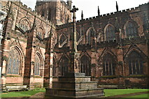 SJ4066 : War memorial and Cathedral, Chester by N Chadwick