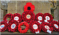 Poppy wreaths at Kelso War Memorial