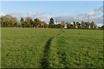 SU6714 : Field path towards Denmead Mill by David Martin