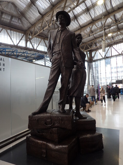 Windrush Monument at Waterloo station © Marathon :: Geograph Britain ...