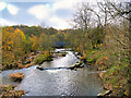 SD7912 : River Irwell (upstream) at Burrs Country Park by David Dixon