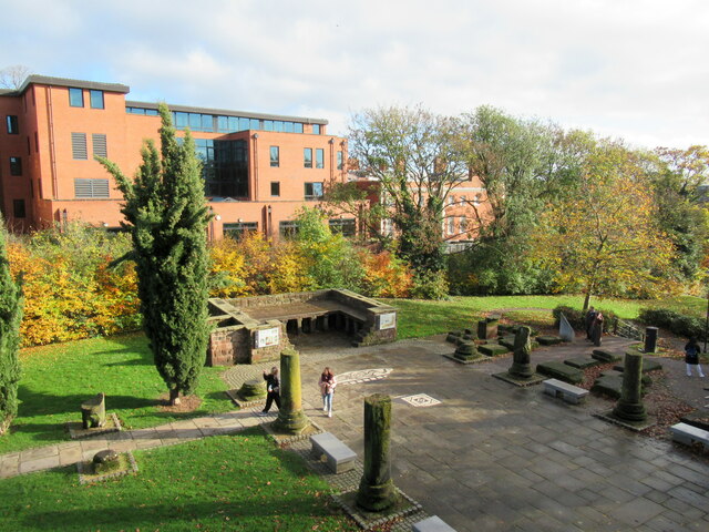 The Roman Gardens from the City Walls Chester