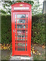 Red K6 Telephone Box in The Village, Windsor Great Park