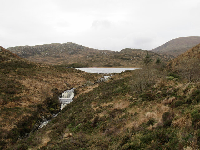 Small waterfalls on the Water of Girvan near Cornish Loch
