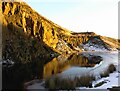 Wintry pond in Ewesley quarry