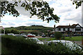 The British Queen pub, carpark and flagpole, Willingdon, East Sussex