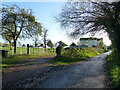 Orchard, track, road and a dwelling, Awre, Gloucestershire