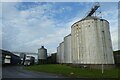 Grain silos on the industrial estate