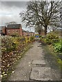 Path along edge of hospital grounds