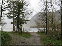 NY1520 : Paths at Crummock Water, near Cockermouth by Malc McDonald