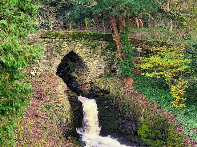 Bridge over Clapham Beck Waterfall